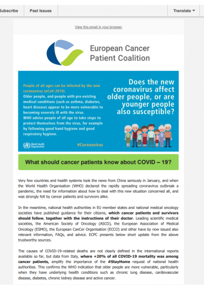 ECPC Statement On COVID 19 newsletter preview