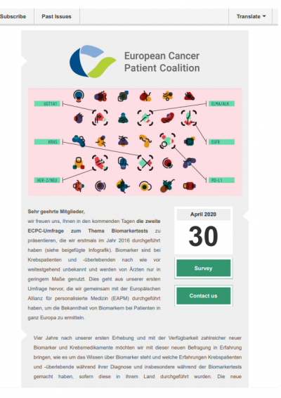 GERMAN Biomarkers Questionaire newsletter preview