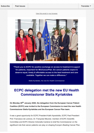 Meeting the new health commissioner newsletter preview