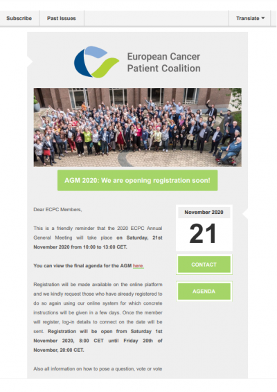 AGM 2020: Join Us For Our Virtual AGM On November 21 2020 newsletter preview