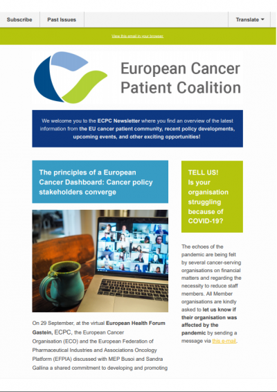 ECPC Newsletter October 2020 newsletter preview