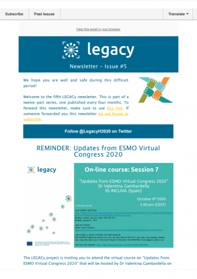 LEGACy Newsletter – Issue #5 newsletter preview