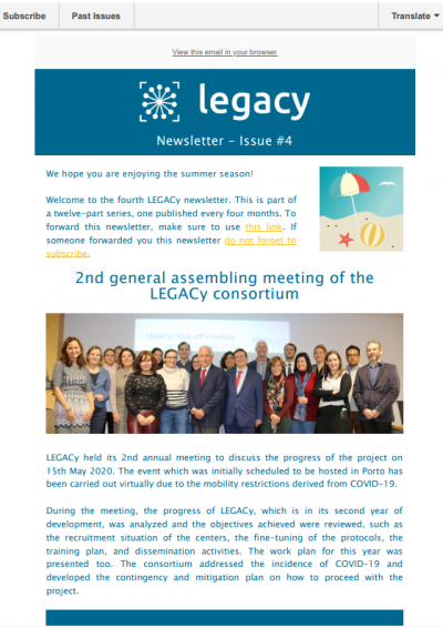 LEGACy Newsletter – Issue #4 newsletter preview