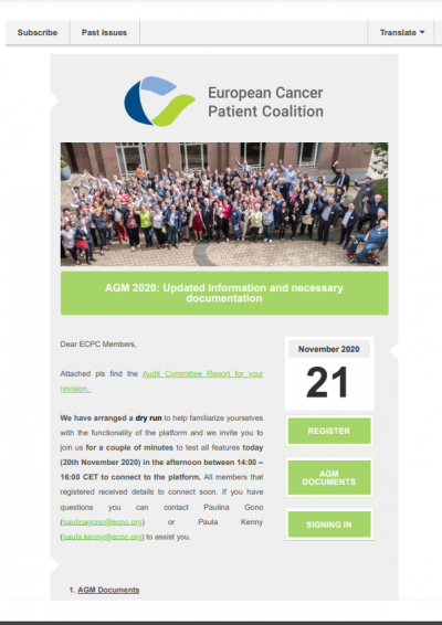 AGM 2020: Updated Information (Copy 01) newsletter preview