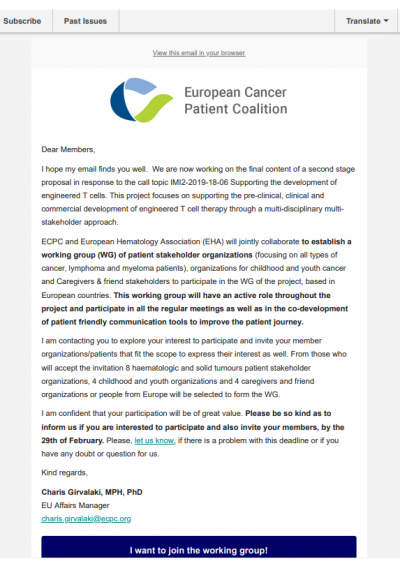 T2EVOLVE newsletter preview