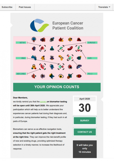 DUTCH Biomarkers Questionaire newsletter preview