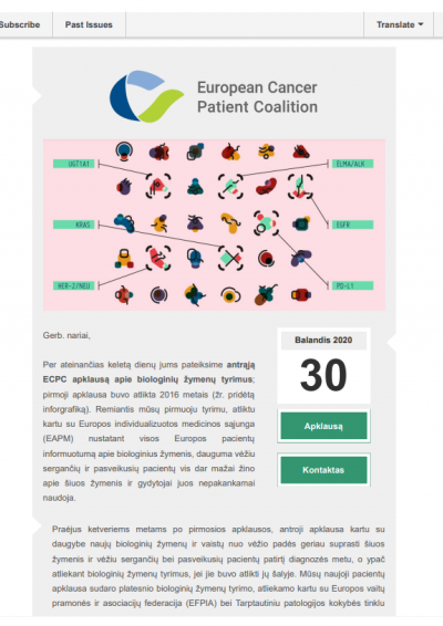 LITHUANIAN Biomarkers Questionaire newsletter preview