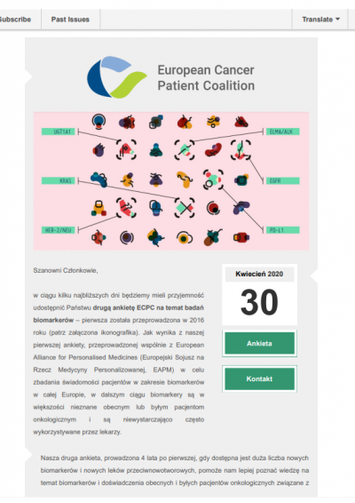 Polish Biomarkers Questionaire newsletter preview