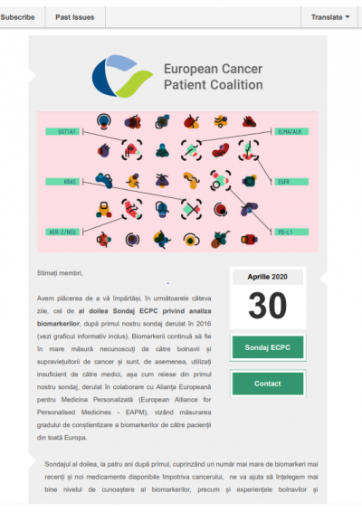 Romanian Biomarkers Questionaire newsletter preview