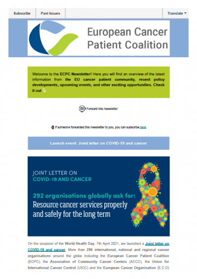 ECPC Newsletter April #1 newsletter preview