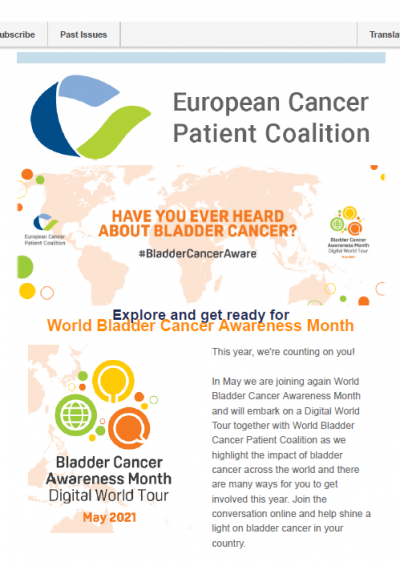 World Bladder Cancer Awareness Month 2021 newsletter preview