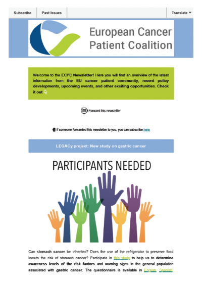 ECPC Newsletter March #1 newsletter preview