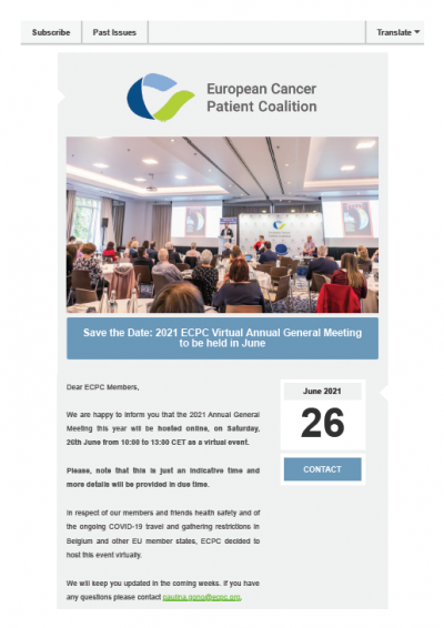 Save The Date: Virtual Annual Congress To Be Held In June 2021 newsletter preview