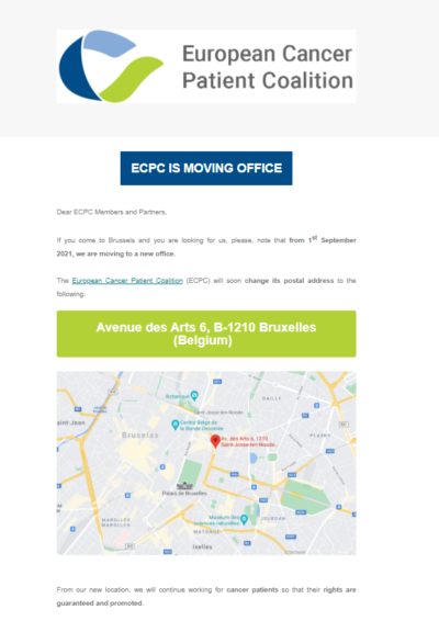 ECPC is moving office newsletter preview