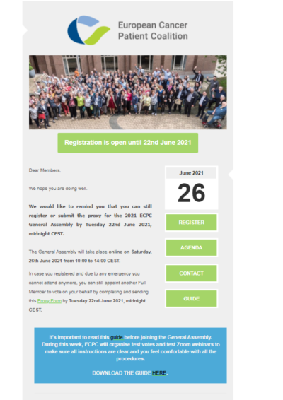 AGM 2021: Registration newsletter preview