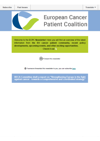 ECPC Newsletter October newsletter preview