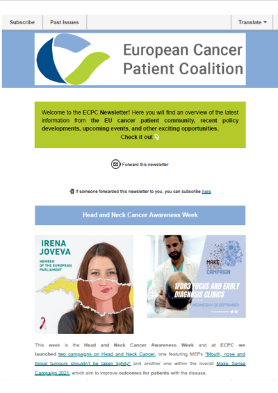 ECPC Newsletter September newsletter preview